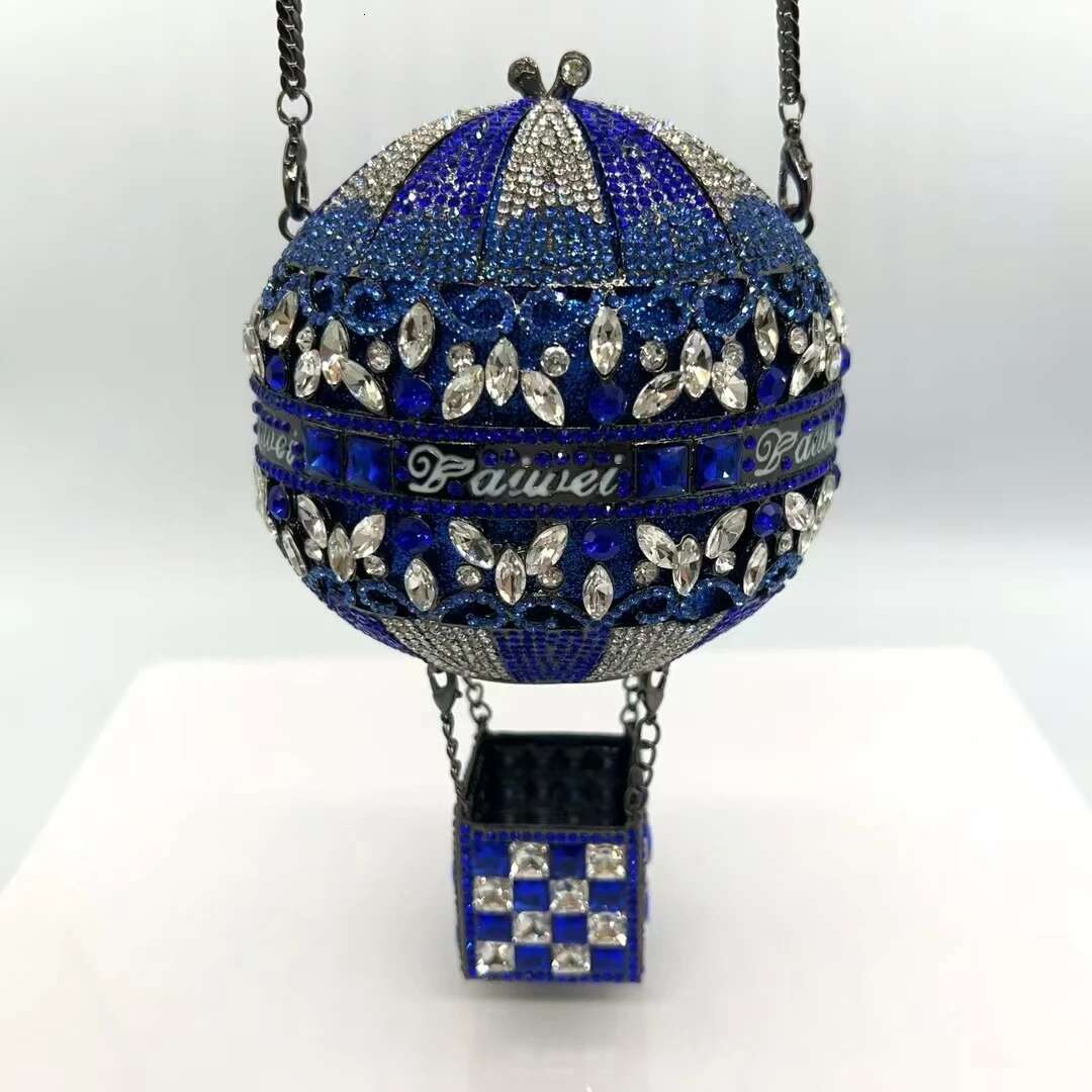 Hot Air Ballon Crystals Evening Bag Women Boutique Dia Purses And Handbags Bridal Wedding Party Gems Clutch Purse