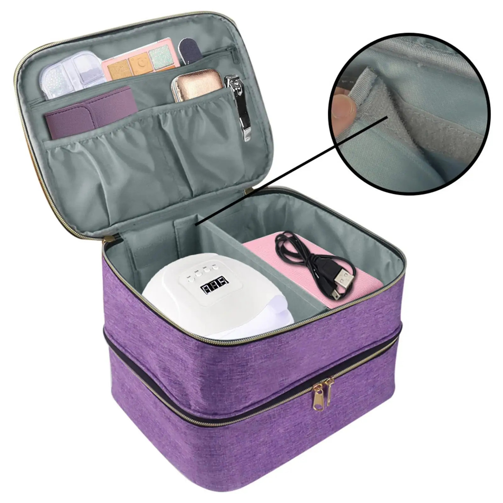 Ship from US Nail polish carrying case Portable for manipulating tools gel nail 250227FBB