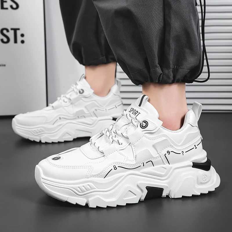 Mens thick soled casual sports shoes four season new outdoor soft soled comfortable running shoes versatile students sneakers Z250227
