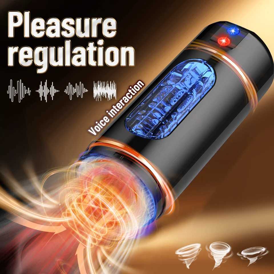 Automatic Male Masturbation Cup Intelligent Voice Mens Masturbator Pocket Pussy Penis Training Vibrator Sex Toy JoinjjtoyXJ250227