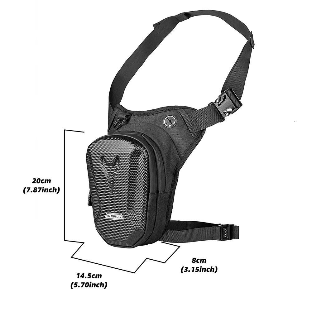 Ship from US Motorcycle Side Bag Lateral Saddlebags Riding Leg Hard Shell RZAHUAHU Phone Waist Pack 250227FBB