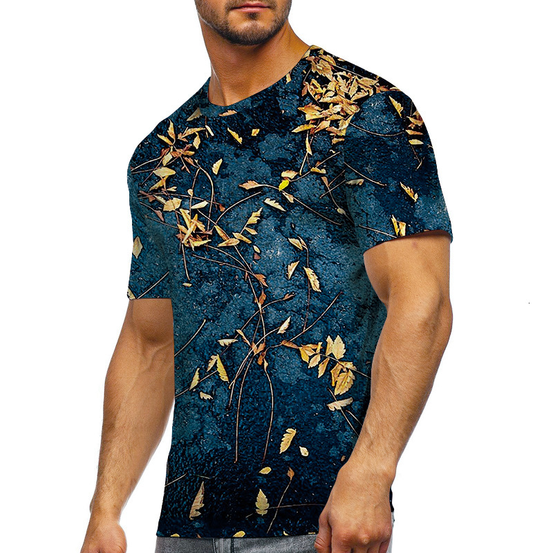 Designer Fashion Trend Versatile Summer New 3D Printed 2025 Casual Short Sleeved T-shirt Men's Clothing