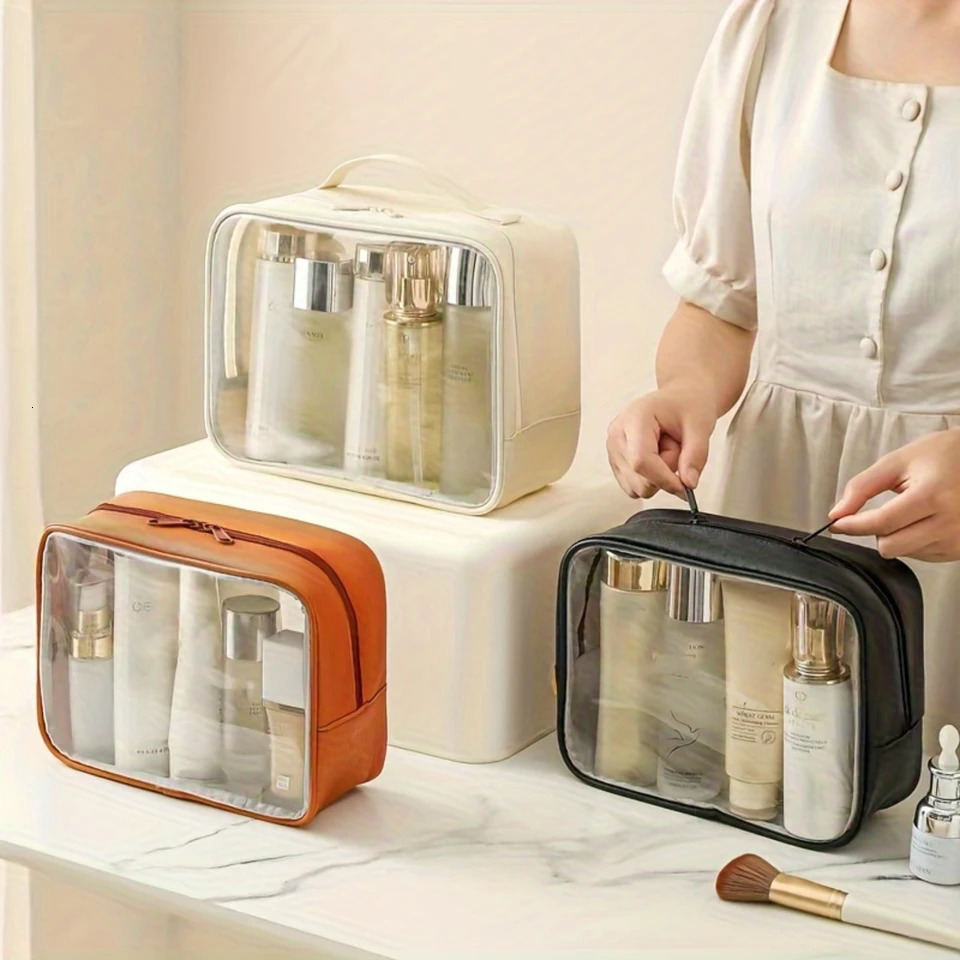 Ship from US Makeup Bag Portable Cosmetic Large Capacity Travel Case Organizer Toiletry With Handle For Women 250227FBB