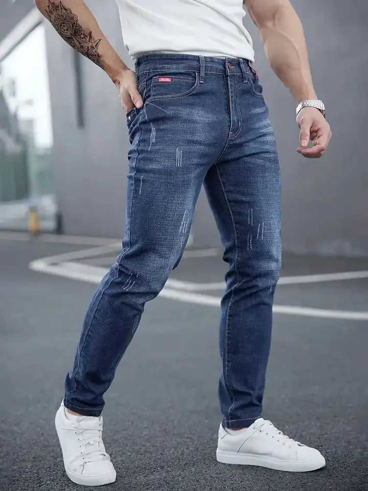 2024 Mens Slim Casual Street Classic Skinny Jeans Pencil Jeans Trendyy Stretch Style Comfortable Casual Fashion Versatile X250227