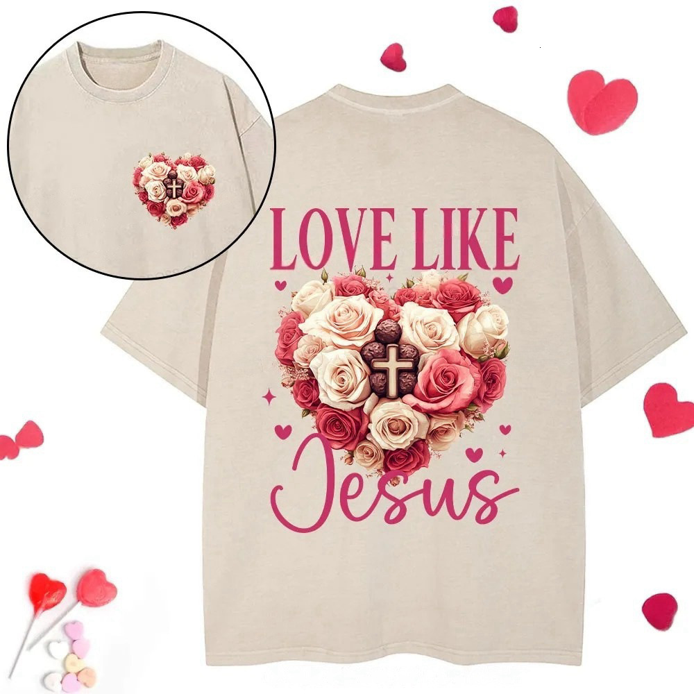 2025 Designer Fashion Trend Spring/summer Love Letter Printed Round Neck Short Sleeve Casual Men's T-shirt