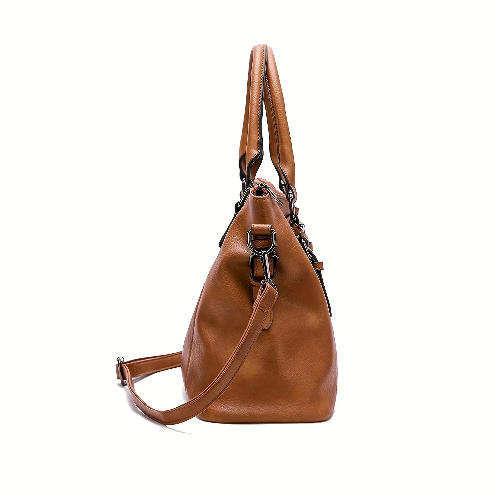 Ship from US Women Tote Bag Soft Leather Retro ner Large Capacity Multipocket Casual Ladies Shoulder Crossbody Mothers Day Gift A 250227FBB