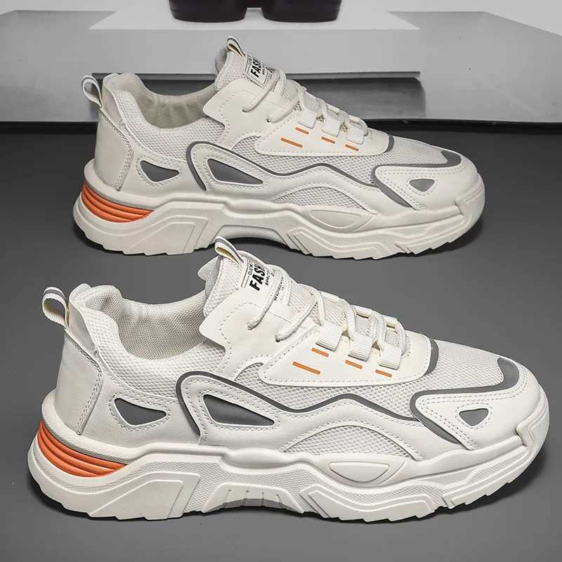 2024 Fashionable and Comfortable Mesh Breathable Outsoles Summer Hot Selling Mens Casual Shoes Thick soled Breathable Sports Shoes Z250227