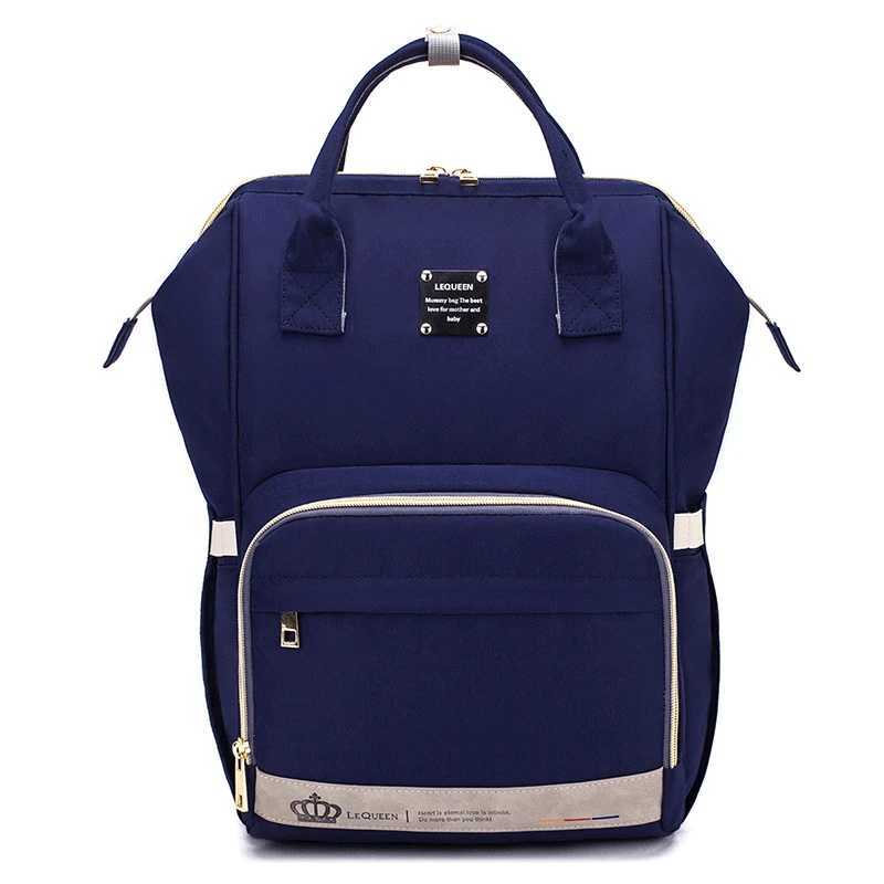 Diaper Bags Lequeen Fashion Mummy Maternity Nappy Bag Brand Large Capacity Baby Bag Travel Backpack Designer Nursing Bag for Baby Care Y250227XAP2