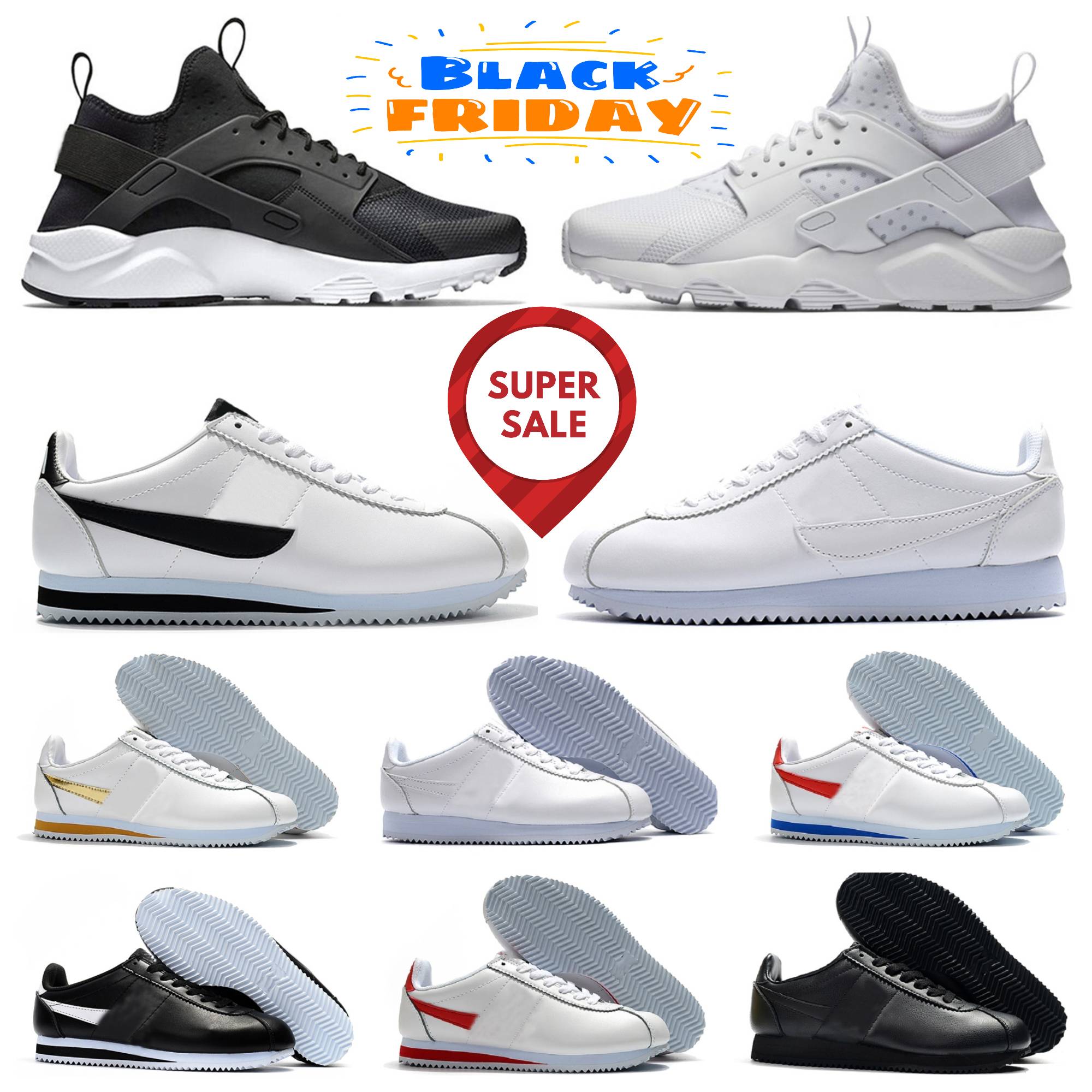 Designer Classic White Varsity Red Casual Shoes Basic Black Blue Lightweight Run Chaussures Cortezs NYLON RM Leather Outdoor sneakers huaraches outdoor Trainers