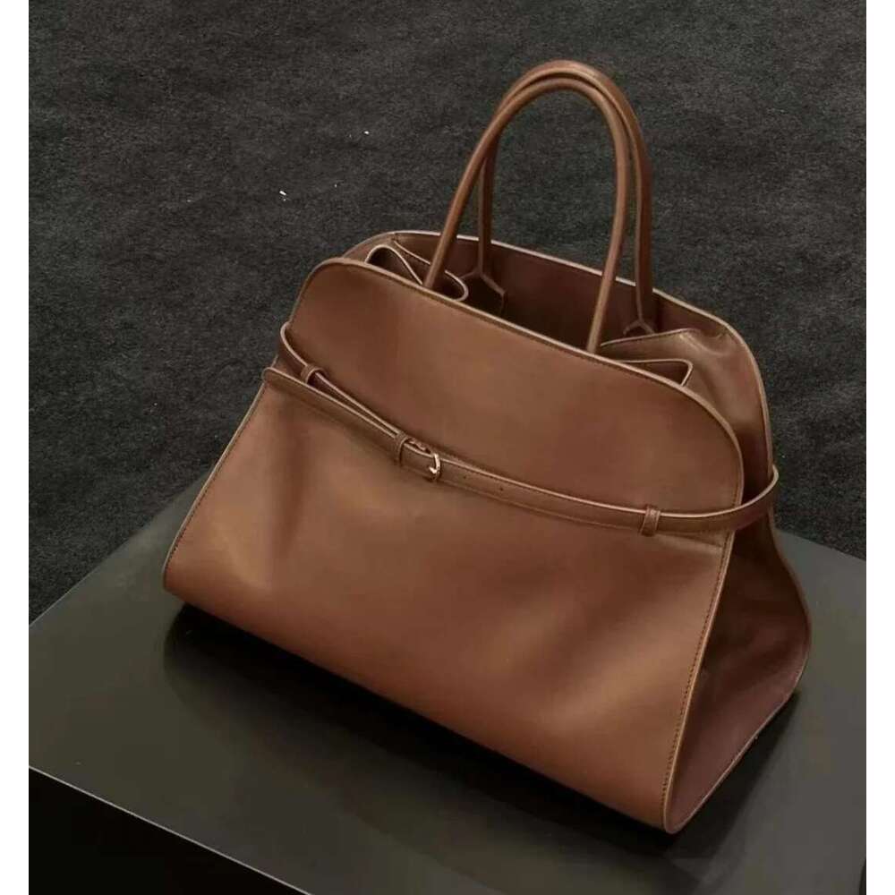 Women's Bags High Quality Margaux Cowhide Handbag Shoulder Margaux Soft Genuine Leather Large Capacity Suede Tote Bag