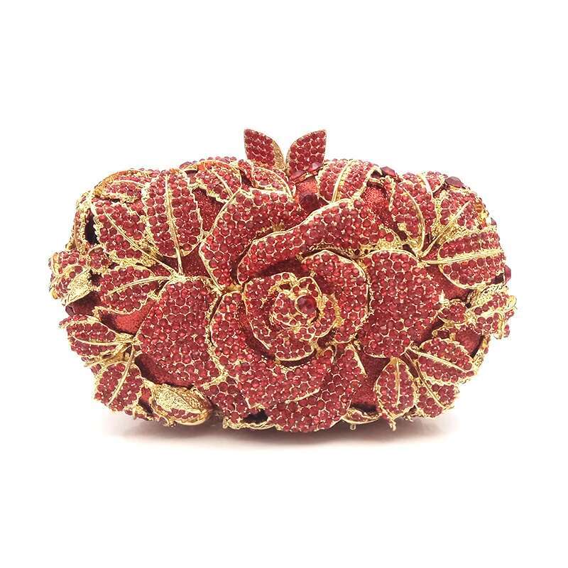 XIYUAN Sier Gold Black Red Colorful Crystal Clutch Purse Wedding Bridal Rhie Evening Handbags Party Dinner Banquet Bags