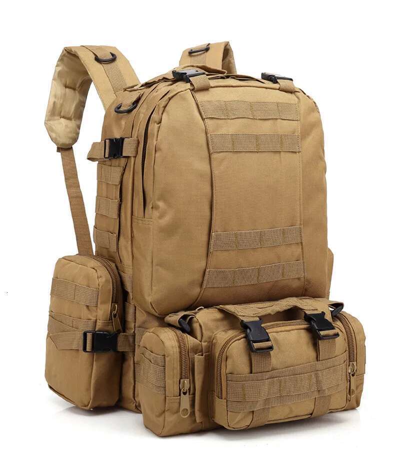 2025 New Travel Oxford Cloth Outdoor Camouflage Trekking Tactical Bag Mountaineering Large Combination Backpack