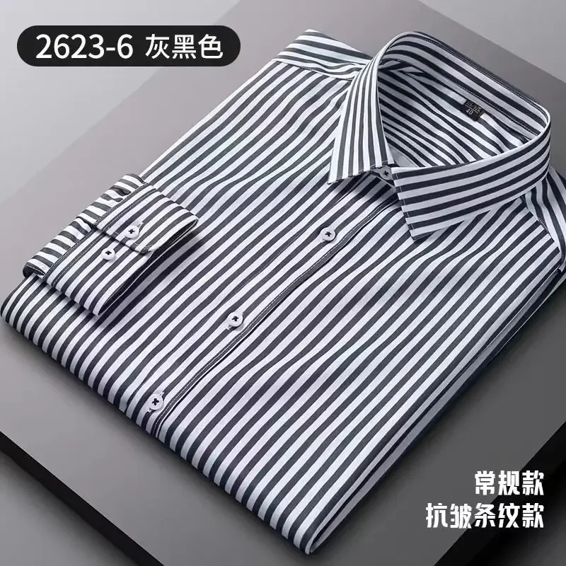 Elegant Mens Shirts Mens Clothing Button Up Shirts Check Shirt High Quality Long Sleeve Shirt Man a Fashion 250224