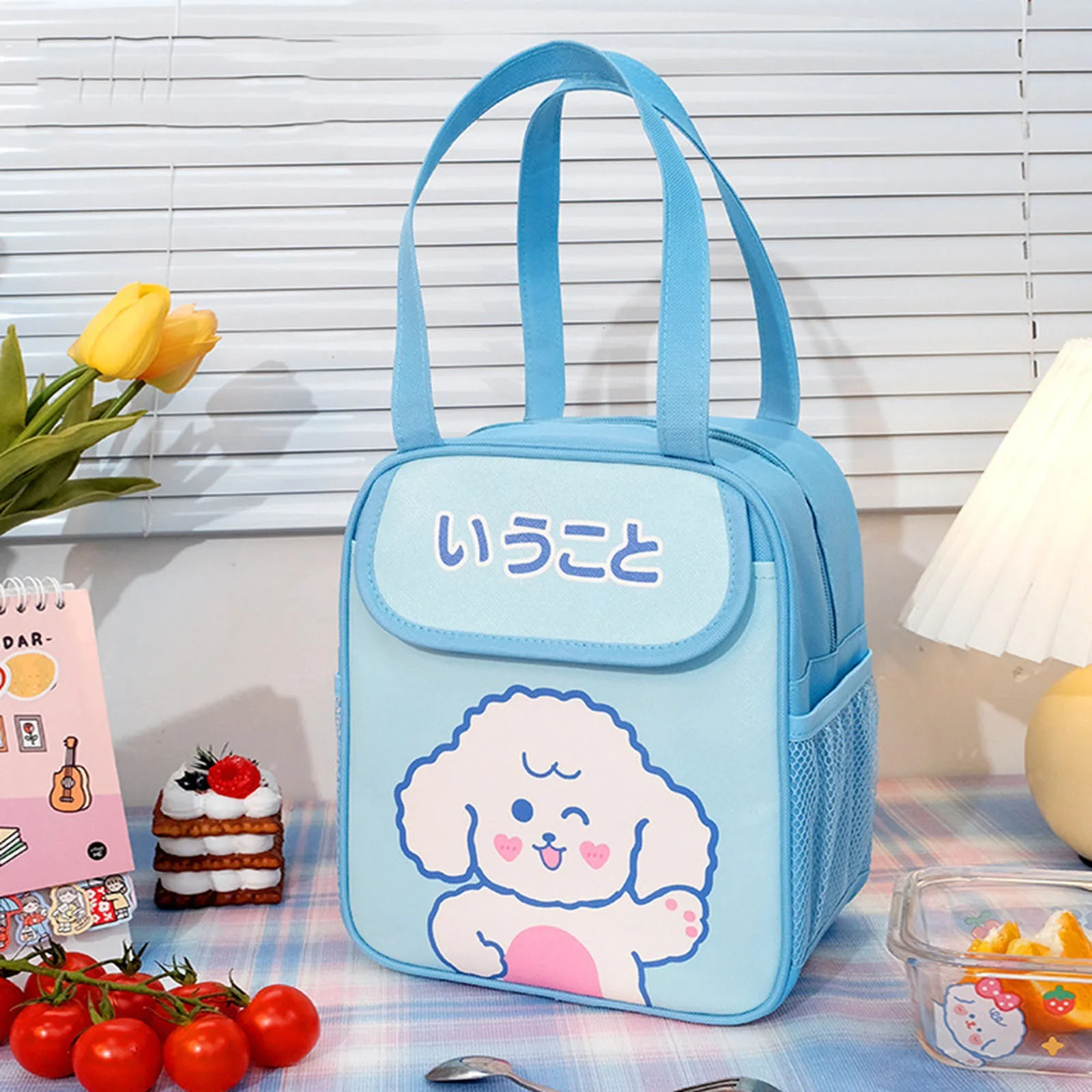Ship from US Lunch Bag Insulated Cute Box For Girls Reusable Tote Or Cold Portable Bags Womens Teal 250227FBB