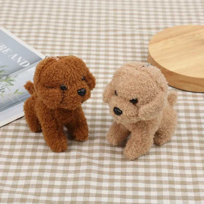 Cute Teddy Dog Plush Keychain Small Pendant Childrens Toy Backpack Hanging with Animals Christmas Gifts Free shipping Free shipping