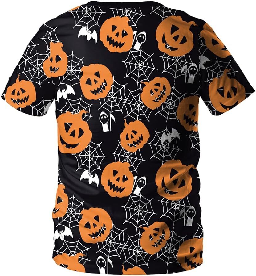 Mens T shirt Men's Halloween T-Shirts 3D Skull Print Short Sleeve T-Shirt Casual Round Neck Novelty Street Fashion Shirts tee Casual tops summer