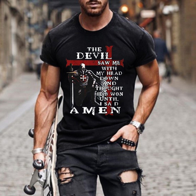 2025 summer new letter round neck pullover casual short sleeved men's T-shirt