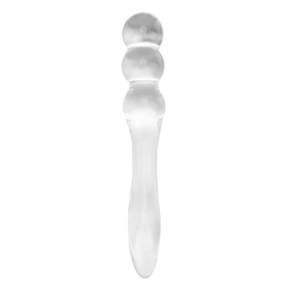 19cm Glass Anal Beads Butt Plug For Women Vaginal Men Prostate Massager Dildo Female Masturbator Sex Toys Adults Erotic Products 250227