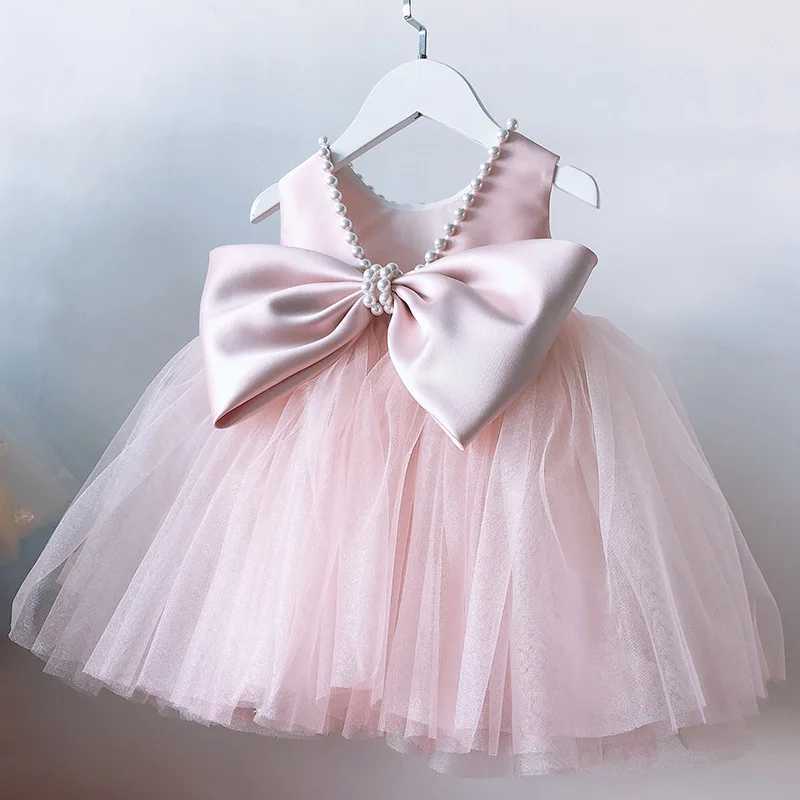 Girl's Dresses Elizabeth Fashion Little Girls Flower Girl Birthday Party Formal Dress Girls Graduation Ceramony Backless Pearls 19225 Y2502274DDQ