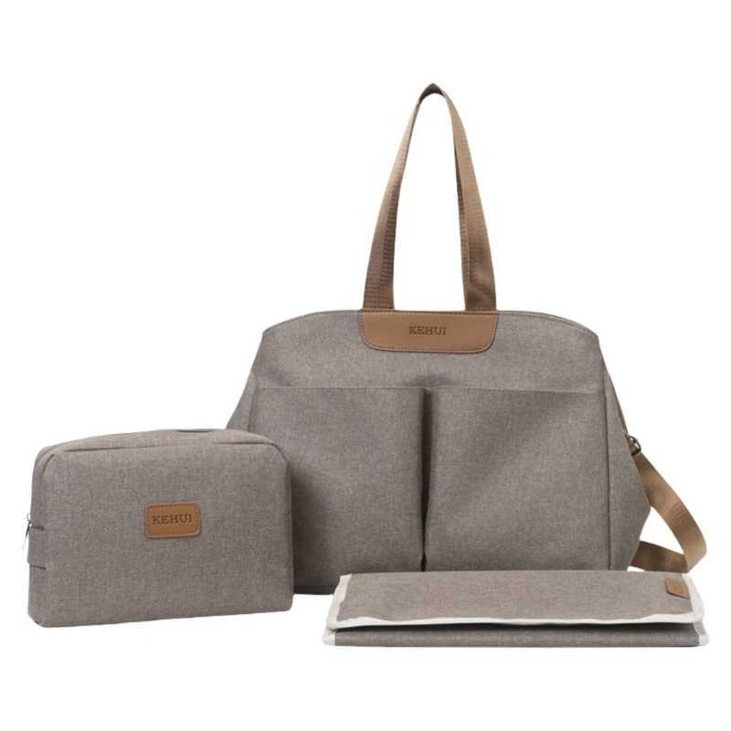 Diaper Bags Multiple Compartment Mom Bag Pram Hanging Diaper Bag with Diaper Changing Pad and Small Bag Large Capacity Handbag W3JF Y2502273MBI