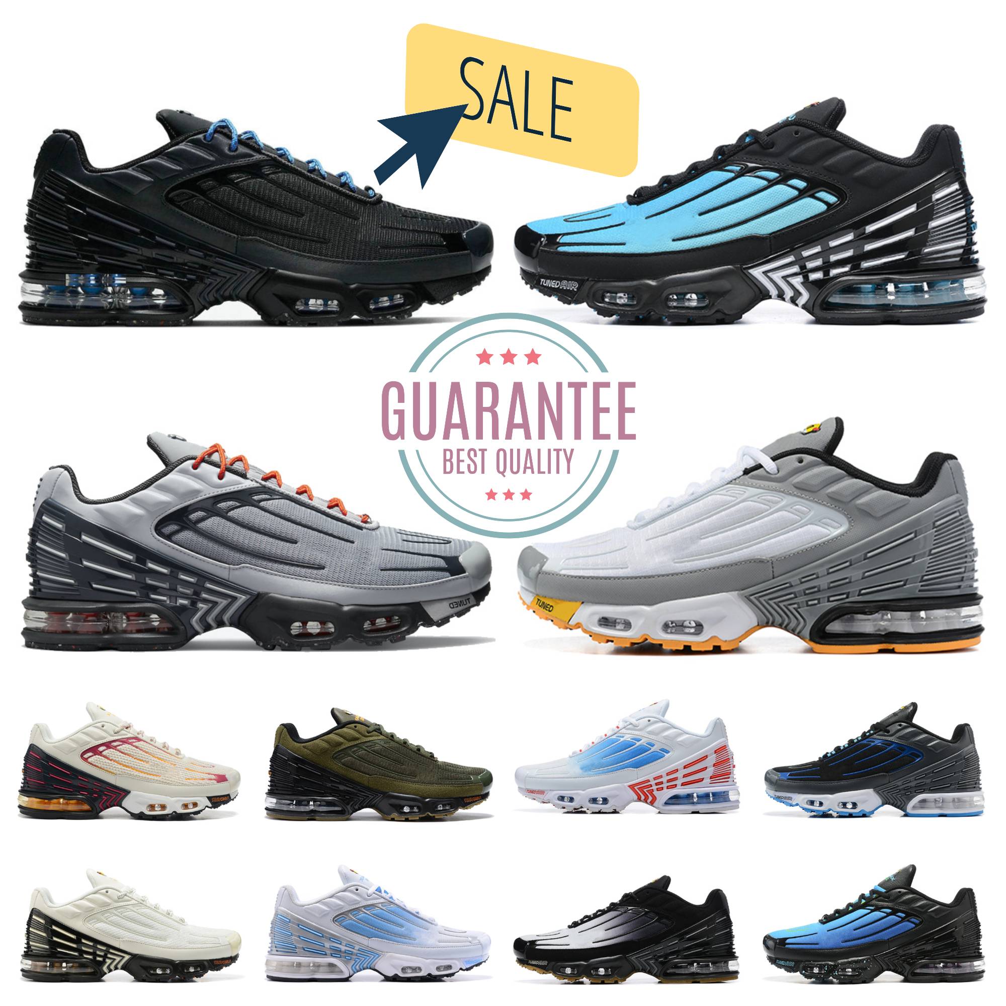 2025 tn 3 running shoes mens trainer terrascape plus tns tuned tn3 Hyper Laser Blue Triple White Black White Red Grey Yellow Dark Deep Royal men women outdoor sneakers