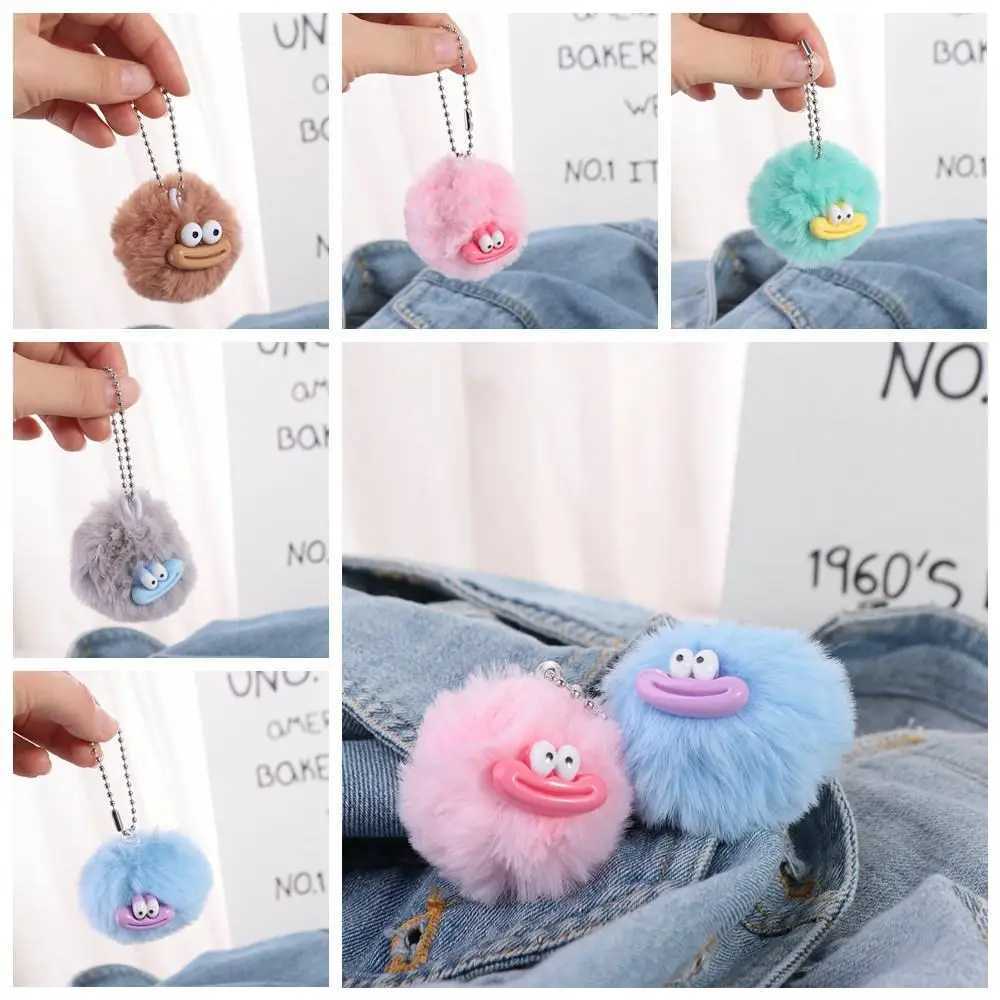 Funny Clown Keychain Sausage Keyring Big Mouth Plushies Mini Plush Stuffed Fluffy Kaii Bag Pendant Free shipping