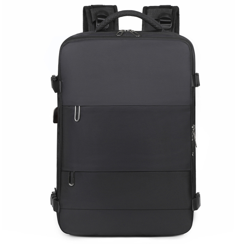 New business fashion with laptop bag Large capacity carry-on bag multi-layer double zipper leisure backpack 2025