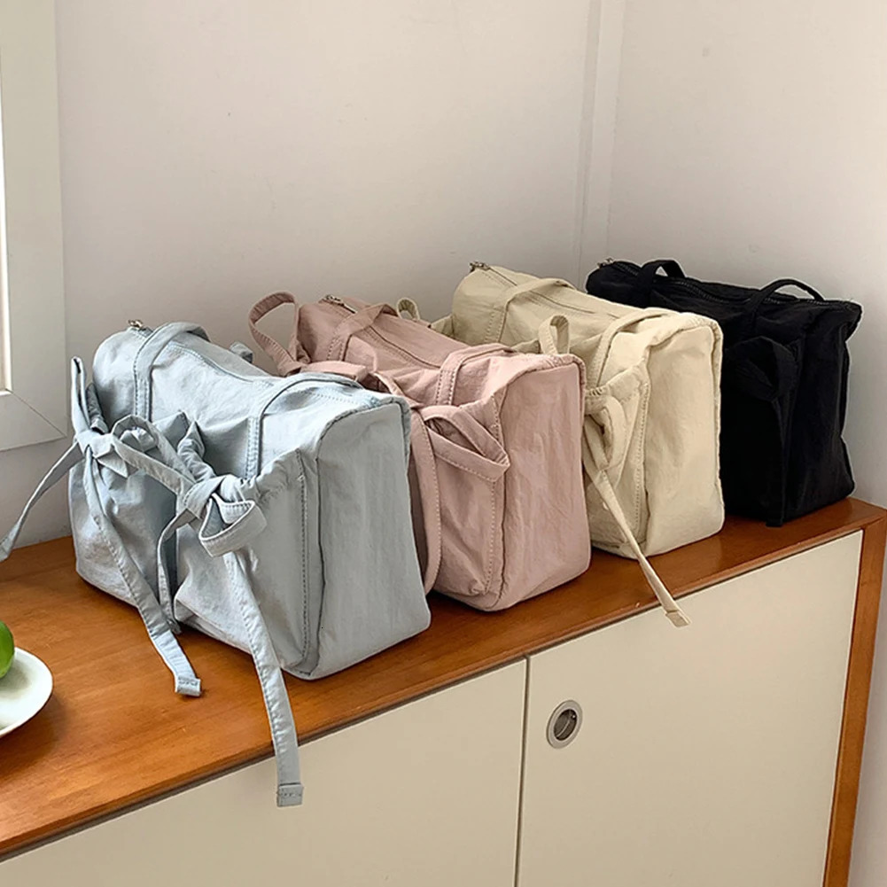 Ship from US Women Cute Shoulder Bag Zipper Closure Fashion Purse Solid Color Travel Tote Handbag Girls Outdoor Daily Shopping 250227FBB
