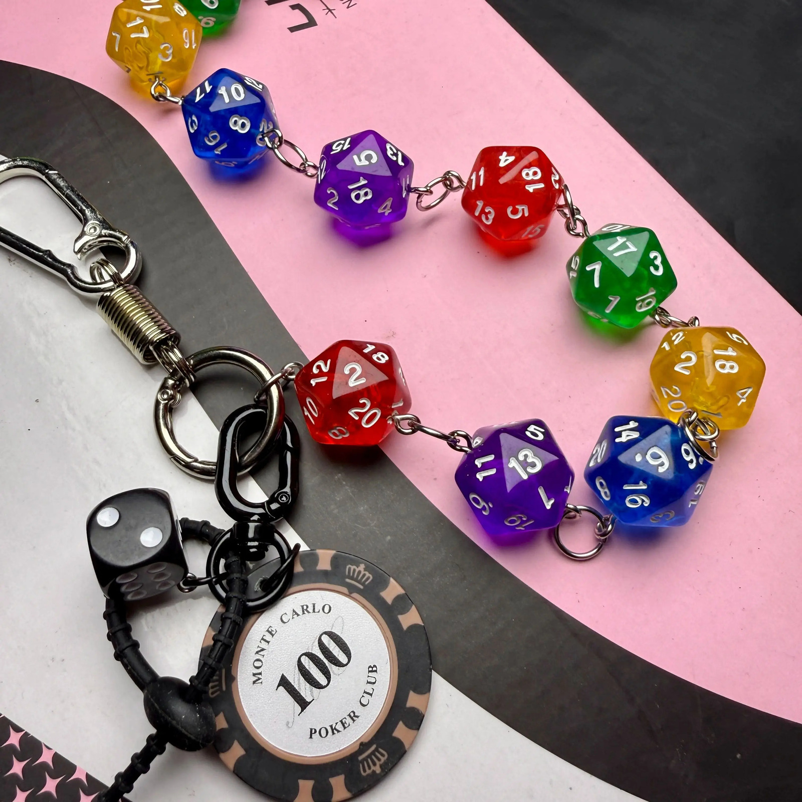 Purely Handmade Hip-Hop Punk Style Trouser Chain Exaggerated Large Billiards Fashion Element Accessories 250225