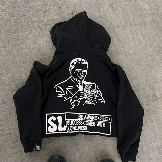 Smart Loners Hoodies Y2K Clothes Mens Womens Harajuku Gothic Hip Hop Graphic Print Oversized Sweatshirts Pullover Hoodie 250226