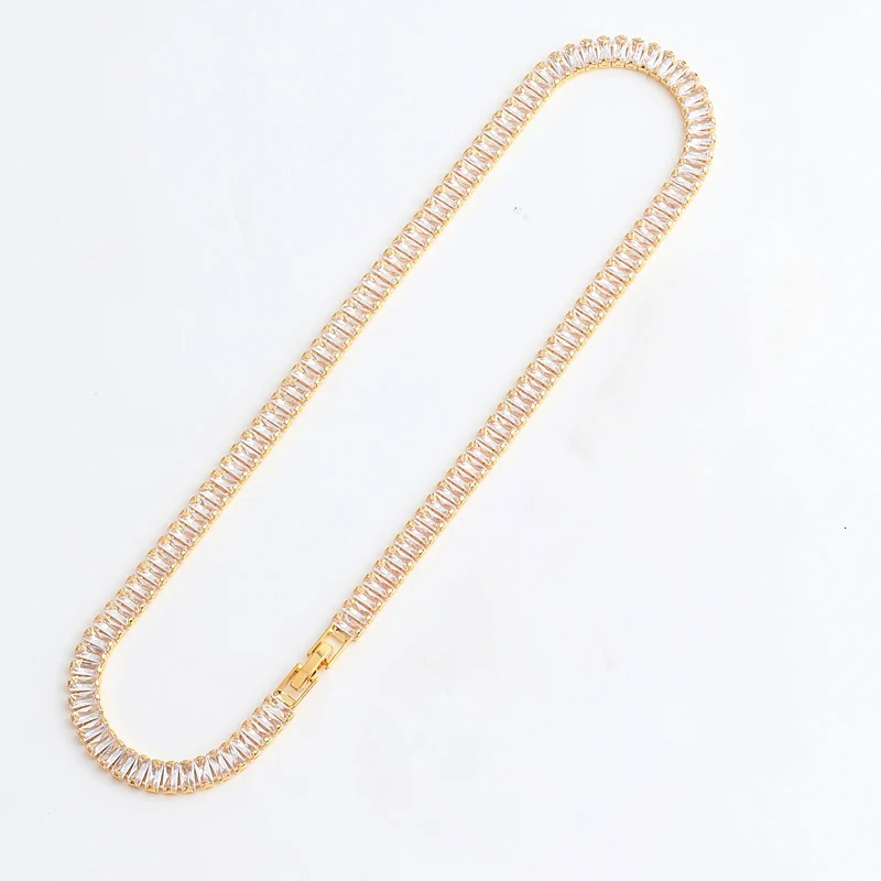 Wide CZ Tennis Choker Necklaces Women HipHop Iced Out AA Cubic Zirconia Gold Color Crystal Chain Female Jewelry on The Neck 250227