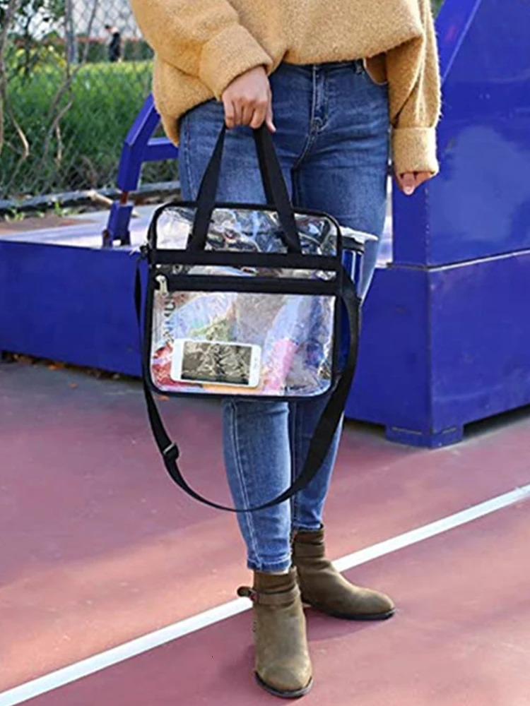 PVC Clear Waterproof Wash Bag Large Capacity Travel Shopping Storage Tote Clutch 250221