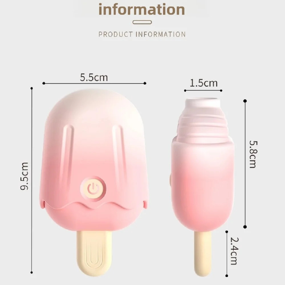 Ice cream portable vibrating sucking masturbation massager clitoris nipple vibrating sucking stimulator sex toys adult products 250227