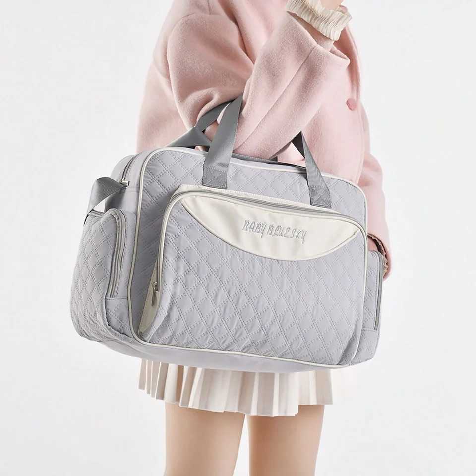 Diaper Bags Fashionable multifunctional single shoulder mother bag sewing embryo large capacity cross body mother bag handheld diaper Y250227W6P4