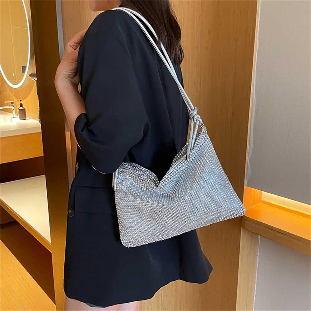 Shiny Crystal Female Handbag Dinner Party Wedding Women Rhines Underarm BagsXJ250227