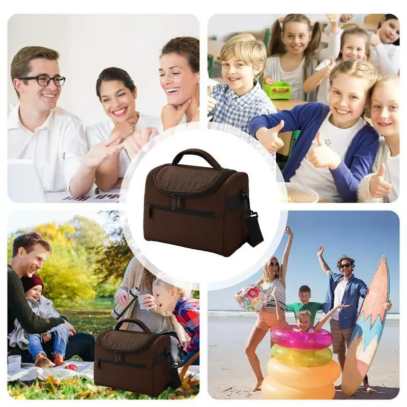 Ship from US Insulated Lunch Bag 85 L Soft Cooler Cooling Tote Triplelayer Leakproof Container With Adjustable 250227FBB