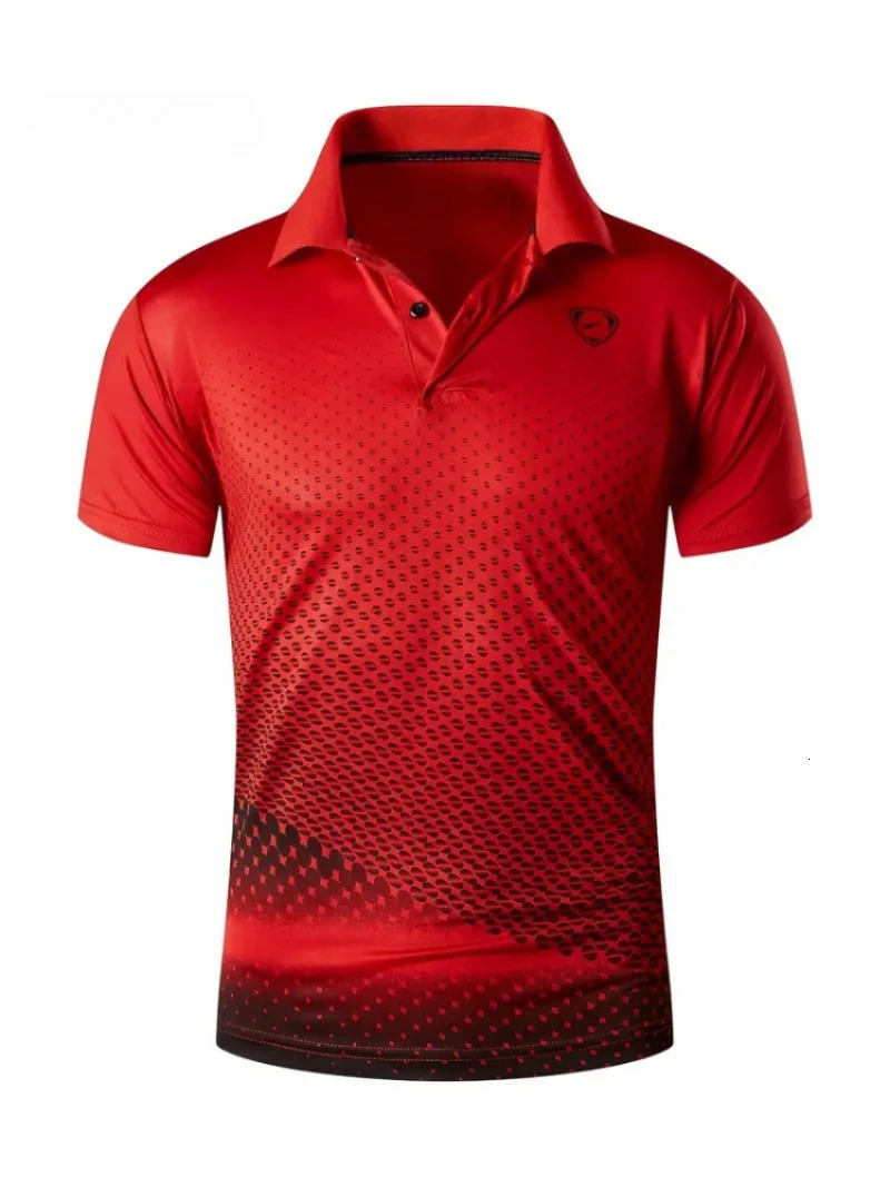 High quality short sleeved mens polo shirt sports and casual breathable mens top various colors for loose skin friends 250225