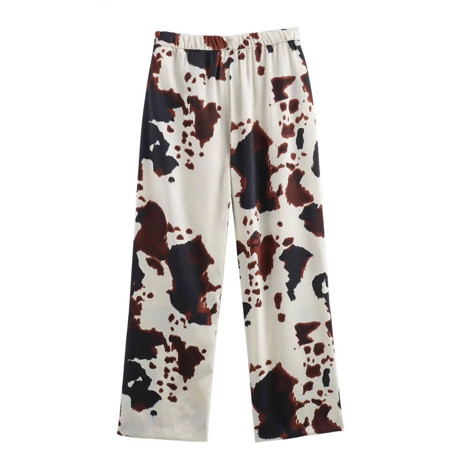 summer twopiece set of European and American style animal print shirt casual pants 250226