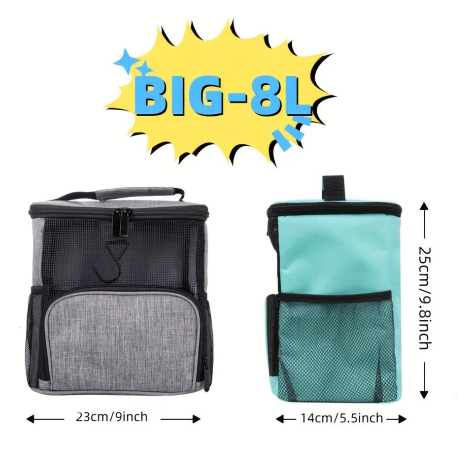 Ship from US Portable Large Capacity Toiletry Bag With Metal Hook Travel Breathable Mesh Hanging Cosmetics 250227FBB