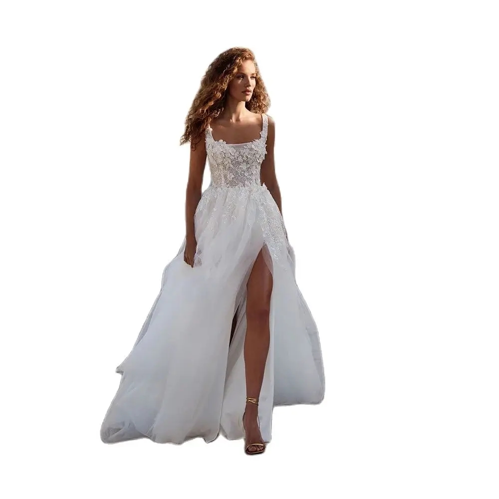 Shiny Sweetheart Princess Wedding Dresses Glitter Tulle Sexy Wedding Gown Spaghetti Straps Boho Bride dresses Vestidos de novia 02