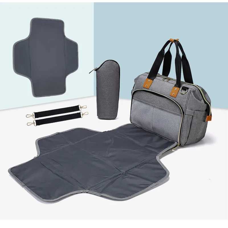 Diaper Bags Hot LEQUEEN Diaper Bag Messenger Bag Shoulder Bag Multi-functional Large Capacity Outigong Baby Crib Sleeping Bag Dropshipping Y250227DGB8