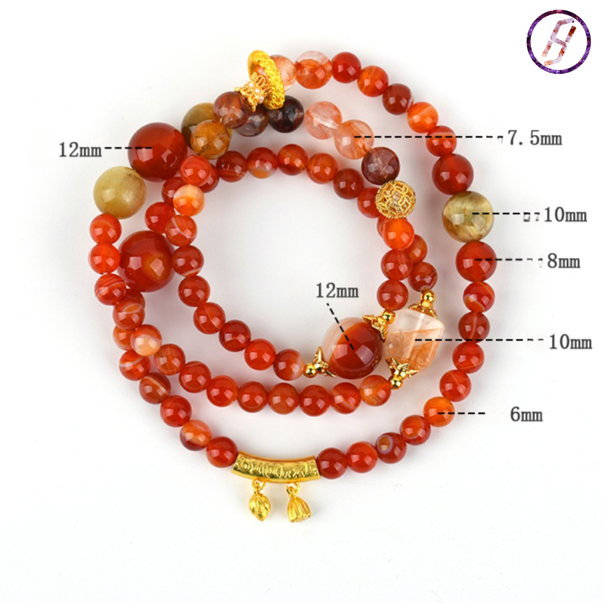 2025 New Network Hit Nezha Series A Variety of Original Bracelets Natural Crystal Carnelian Red Phantom Quartz Womens Bracelet Customization