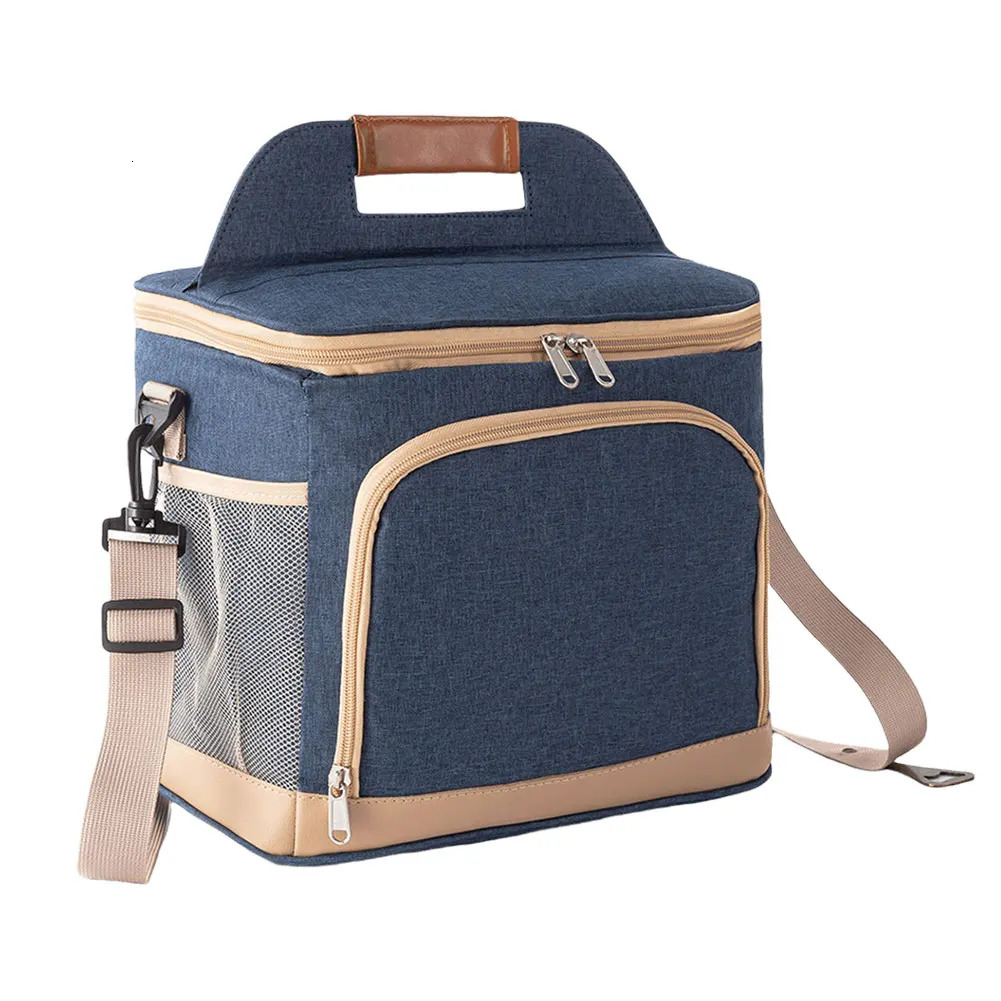 Ship from US Lunch Picnic Bag with Strap Cooling Leakproof Portable Cooler Box Insulation for Camping Outdoor Activities 250227FBB