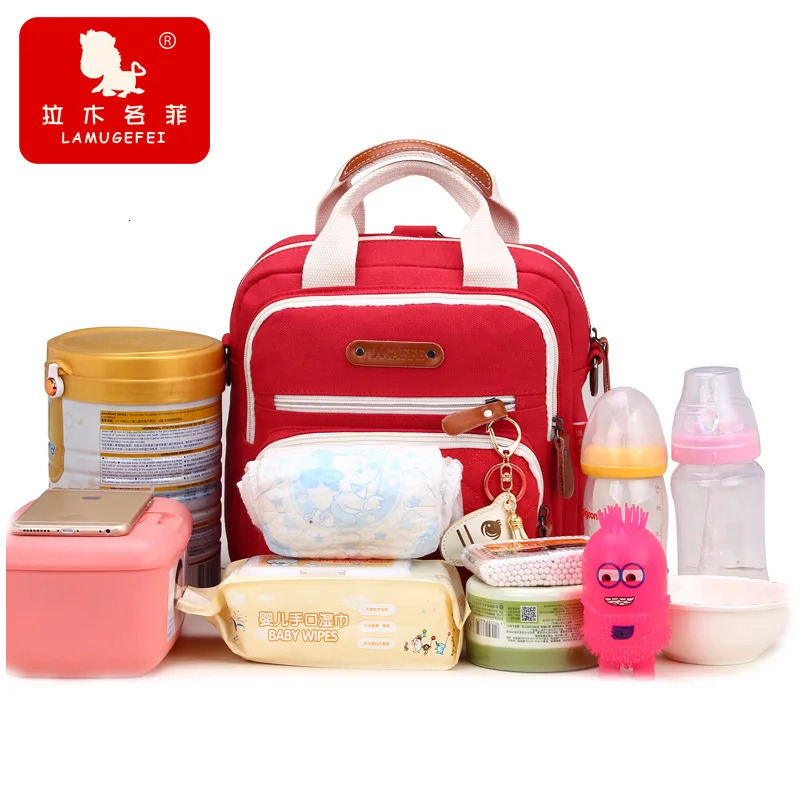 High Level Canvas Colorful Mommy Diaper Bag Baby Nappy Bags Maternity Mommy Women Backpack/Handbag/Messenger Three-In-One Bag 250227
