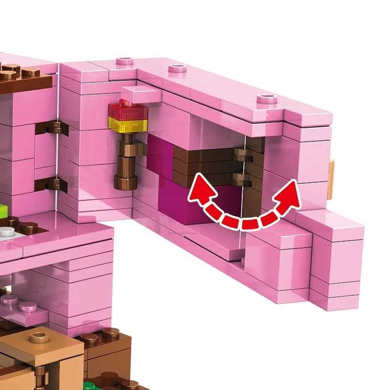 Cartoon Diy Pig House Building Block Educational Toy For Kids Gift Y250227