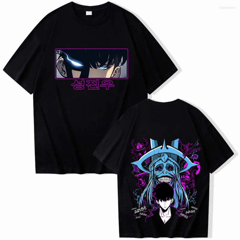 Men's T Shirts Anime Solo Leveling T-Shirts Unisex Harajuku O-Neck Short Sleeve Fans Gift