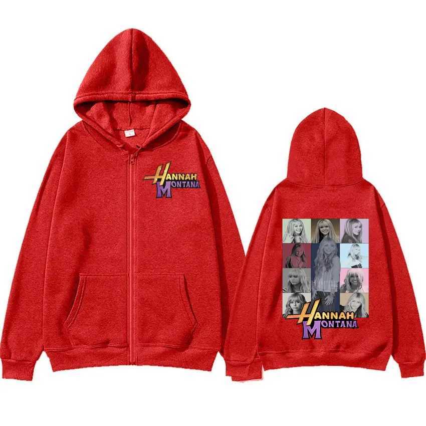 New Hannah Montana Zipper Hoodie Miley Cyrus The Eras Tour Men Women Jacket Sweatshirt Fashion Aesthetic Trend Zip Up Hoody X250227 L2510188LZ6
