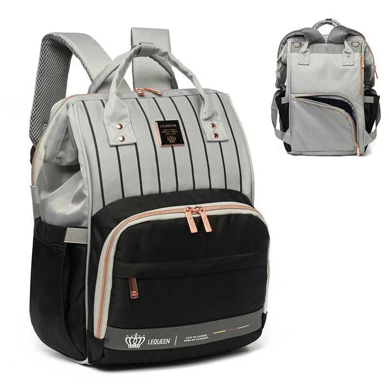 Diaper Bags New Original LEQUEEN Nappy Backpack Bag for Mom Large Capacity Multi-function Waterproof Outdoor Travel Baby Diaper Bags Y250227UIOY