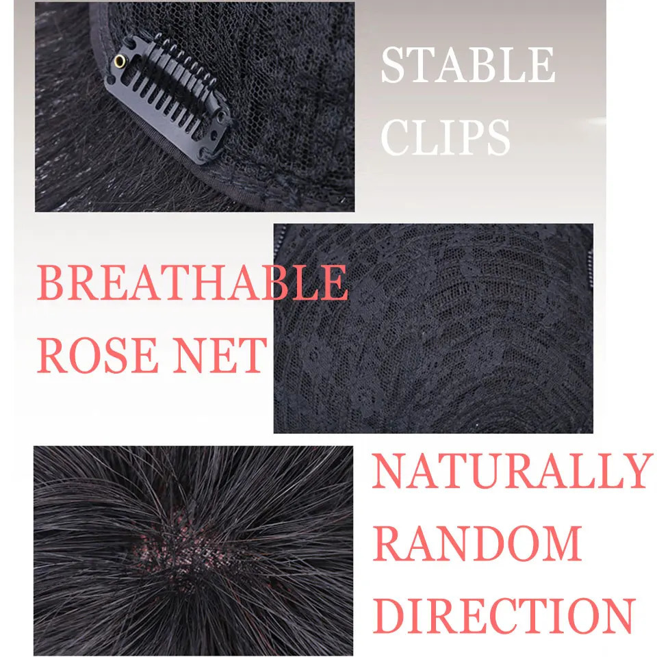 Short wigs for mens male black wig synthetic natural hair for young man balding sparse hair crew cut hair style PAGEUP 250227
