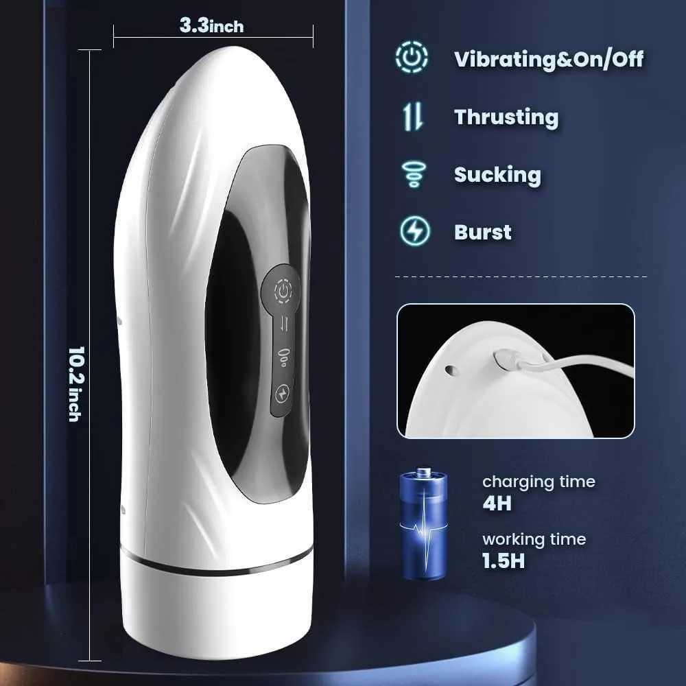 Automatic Male Masturbator Sex Toys for Men Masturbators Cup Thrusting Sucking Vibration Pocket Pussy Adult Toy Men MasturbationXJ250227
